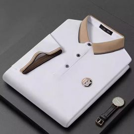 قميص خفيف صيفي بأكمام قصيرة وياقة مقلوبة وأزرار امامية للرجال