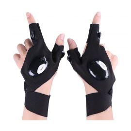 زوج من قفازات صيد مضيئة بمصباح LED لإصلاح الطوارئ وقفازات إضاءة صيد ليلية