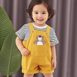 أفرهول صيفي بتصميم عصري وراحة مثالية للمواليد يتميز برسومات كرتونية