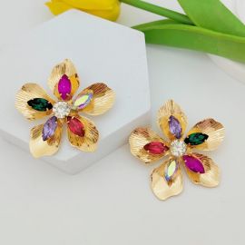 اقراط نسائي ملونه على شكل ورده