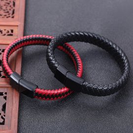 سوار رجالي جلدي ذات الوان متعدده