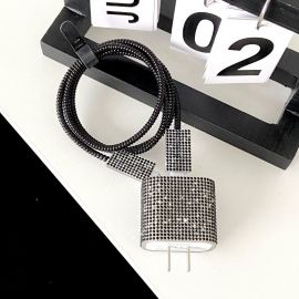 كفر شاحن من 5 قطع بأحجار الراين مُخصص لهاتف Apple iPhone PD20W،