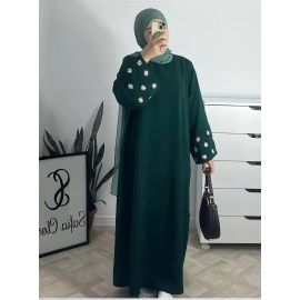 عباية نسائية ملونة مطرزه بالورود