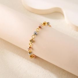 سوار نسائي بتصميم يتميز بسلسلة من حبات كروية مزخرفة مع سلسلة إضافية قابلة للتعديل