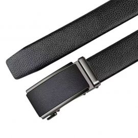 حزام رجالي جلدي كلاسيكي لمظهر رسمي بمشبك أوتوماتيكي 