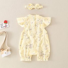 رومبير بناتي صيفي منقوش بالزهور للفتيات الصغيرات