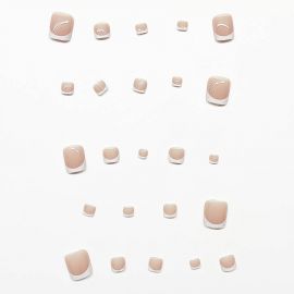 أظافر صناعية قابلة للفصل والارتداء كلاسيكية ولامعة - 24 قطعة