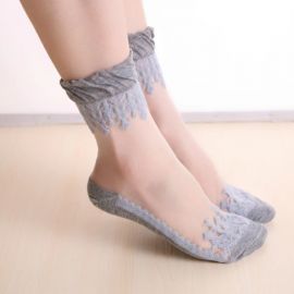 جوارب قصيرة شفافة من القطن الرقيق المقاوم للتساقط 7 ازواج