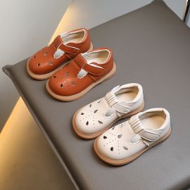 أحذية جلدية بناتية مقاومة للإنزلاق