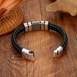 سوار جلدي رجالي بنمط نجمة عتيقة