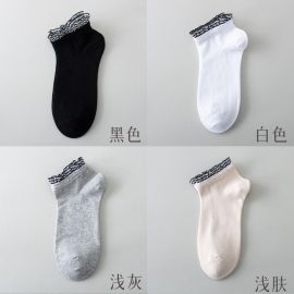 جوارب دانتيل نسائية بتصميم ربيعي وصيف بلون سادة 4 ازواج