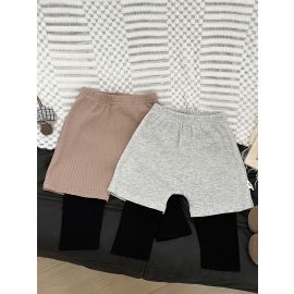 بنطلون للأطفال بتصميم جديد بسروال قصير منقوش بشكل دب لطيف بآذان بارزة