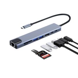 محول موزع USB متعدد المنافذ 8 في 1