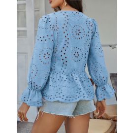 بلوزه نسائي فضفاض مزينه برباط 
