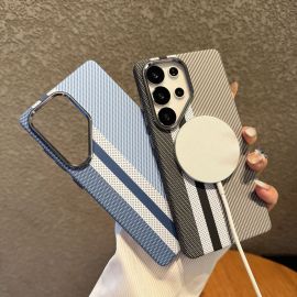  غلاف هواتف جلاكسي غطاء واقٍ من ألياف الكربون المغناطيسي 