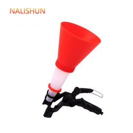 أداة تعبئة زيت السيارة ذات القمع العالمي بواجهة قابلة للتعديل