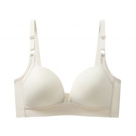 حمالة صدر للرضاعة بفتحة أمامية، مريحة ومبطنة بطبقة رقيقة، قماش ناعم قابل للتمدد، حمالات كتف عريضة قابلة للتعديل