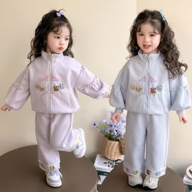 بدلة رياضية سميكة وعصرية للبنات قطعتين