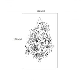 تاتو أسود بنقوش صغيرة تصميم فني للنساء / 4 قطع