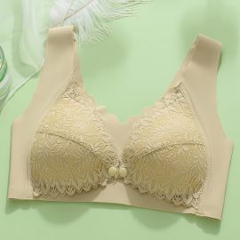 حمالة صدر للرضاعة بتصميم مزودة بإبزيم أمامي سهل الفتح والإغلاق،من قماش ناعم ومسامي مع فتحات تهوية