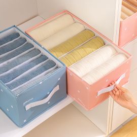 صندوق تخزين ملابس داخلية مصنوع من قماش البوليستر المنقوش 