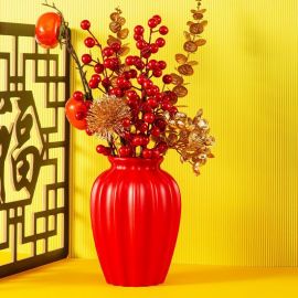 مزهرية بلاستيكية على شكل فاكهة للزهور 