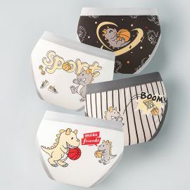 طقم سراويل داخلية  بخامة قطنية مزوّد بمرونة سبانديكس عمليّة للثبات / 4 قطع