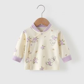 بلوزة منقوشة برسومات من القطن