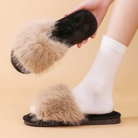 شباشب شتوية ناعمة مبطنة خفيفة ومريحة للمشي داخل المنزل 