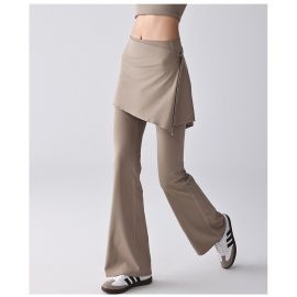  بنطلون رياضي واسع  القدم مع تنورة قابلة للفصل للنساء