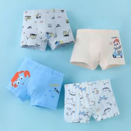 طقم سراويل داخلية بتصاميم متنوعة من الكارتون /4قطع