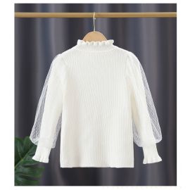 بلوزه بناتي شتوي مزينه بالاكمام