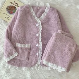 بجامه نسائي شتوي بازرار اماميه لانماط مختلفه