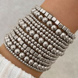 مجموعة أساور معدنية مكونة من 12 قطعة