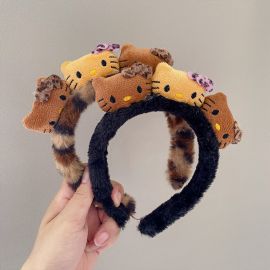 طوق رأس شكل قطة كرتونية لطيفة للبنات 