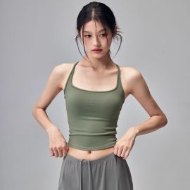 حمالة رياضية خفيفة ذات ظهر مرن مع وسادة صدر مقاومة للصدمات للنساء 