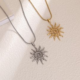 قلاده نسائيه حلزونية على شكل زهرة عباد الشمس