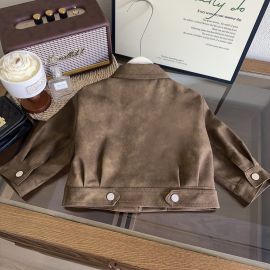 معطف جلدي  خريفي أنيق للفتيات على الطراز الكوري