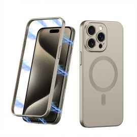 غلاف ايفون معدني مغناطيسي للايفون 15 برو ماكس