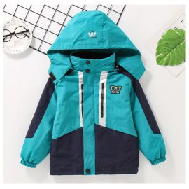 جاكت ولادي شتوي مبطن مع غطاء للراس