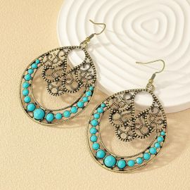 اقراط نسائي بخرز ملون