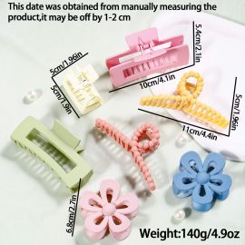 مشابك شعر بلاستيكية بتصميم أنيق بقبضة ثابتة وغير قابلة للانزلاق