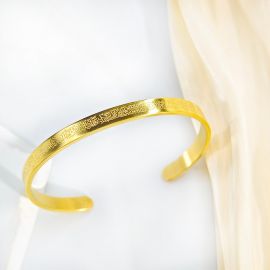 سوار من الفولاذ المقاوم للصدأ منقوش وبسيط مقاس 6 مم / قطعتين