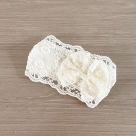 ربطة شعر دائرية بفيونكة من الدانتيل للفتيات