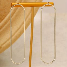 اقراط نسائي حلقية مفرغة طويلة