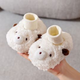 أحذية وجوارب شتوية دافئة وسميكة ومانعة للانزلاق للاطفال