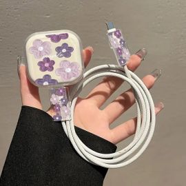 كفر حماية الشاحن برسومات متعدده متوافق مع مع شاحن Apple 20W