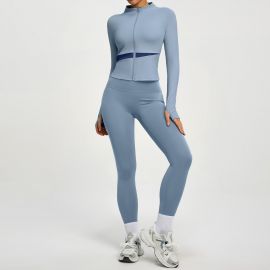 بدلة رياضية للجري نسائية، بدلة يوغا بخصر مرتفع