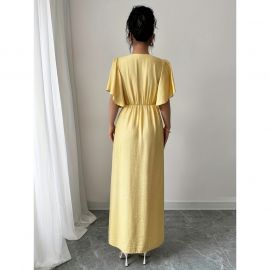 فستان نسائي طويل بازرار اماميه