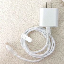 كيبل وشاحن شفاف آيفون فاخرة خامة قوية ومقاومة للالتواء